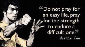 Bruce Lee quote regarding inner strength