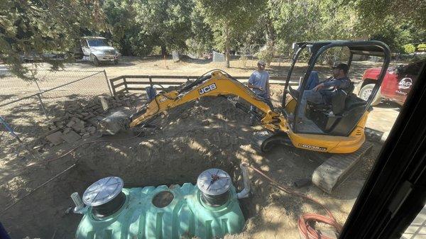 Septic tank install