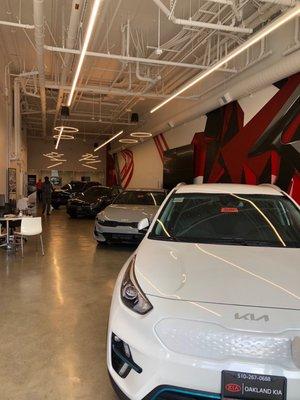 The Oakland Kia showroom