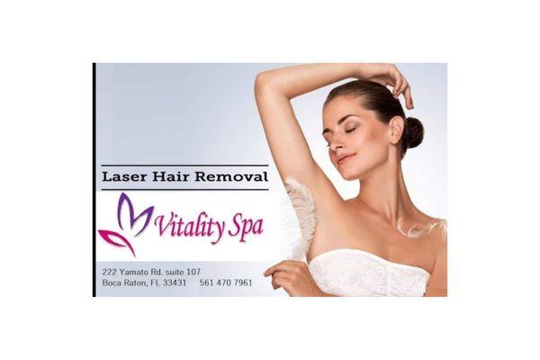 Best Hair Removal in Boca Raton! Buy 6 get 8 sessions armpits Laser! Call Now 954 638 3524