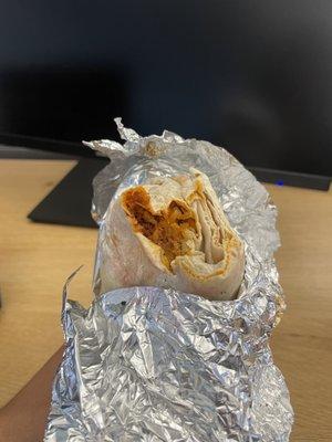 Chorizo breakfast burrito