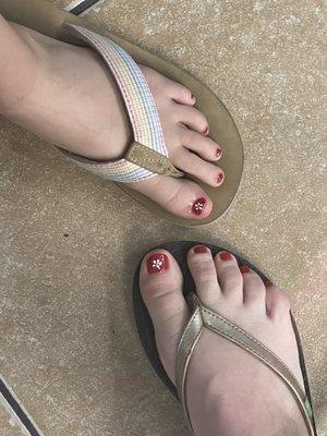 Matching pedicures