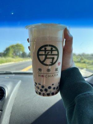 classic mt with boba & cheese foam