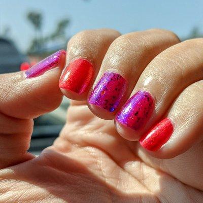 Regular polish manicure