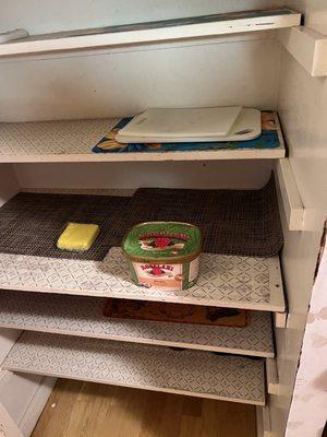 Spoiled smelly ice cream left in pantry