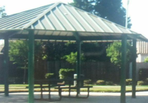 Shaded picnic area