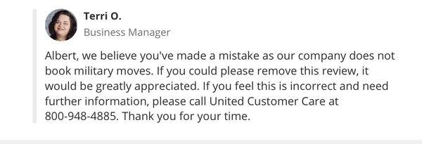 "Manager" deciding to argue instead of helping. If you could please remove your this response, it would be greatly appreciated.