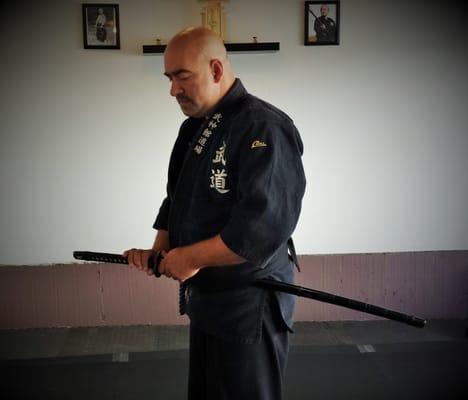 The sword (katana) is the center of all Japanese martial arts. We teach the Kenjutsu, techniques of the sword.