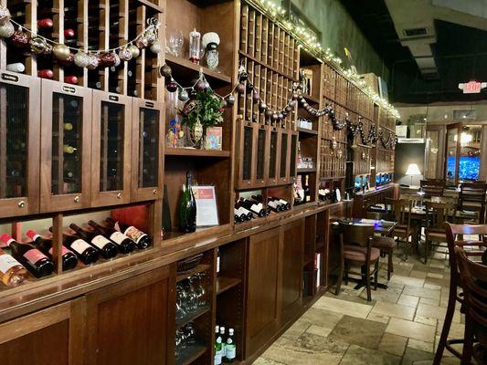 Inside the wine bar and bistro.