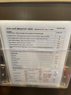 Breakfast Menu