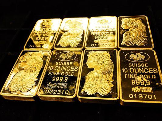 The finest selection of various gold coins, bars, and rare treasures.