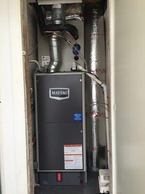 Residential furnace closet installation