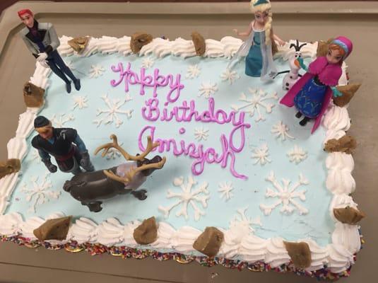 Frozen themed birthday cake