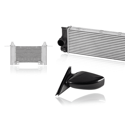 External Oil Cooler, Intercooler, and Door Mirror