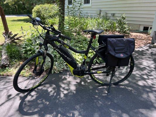 Husband's bike weighs around 50 pounds