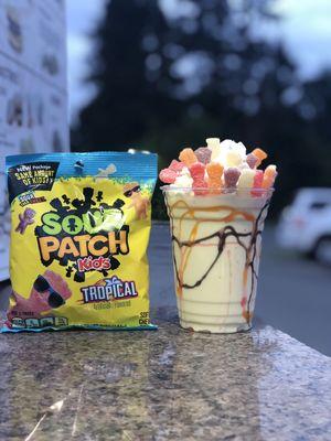 Tropical sour patch frappe