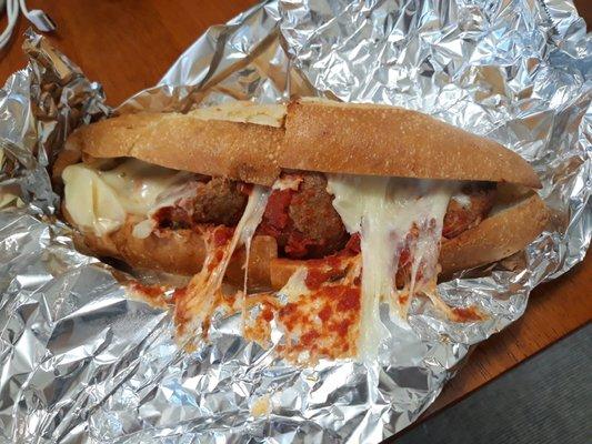 Meatball parm on a hero