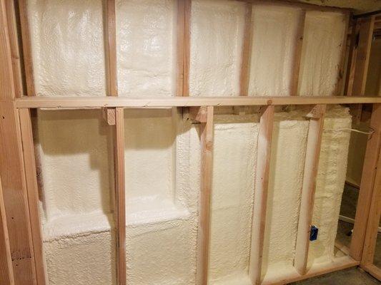 Spray foam walls for best insulation values.