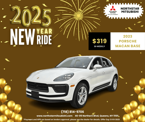 2023 Porsche Macan, Northstar  Mitsubishi 

https://www.northstarmitsubishi.com/used-vehicles/?_dFR%5Bmake%5D%5B0%5D=Porsche