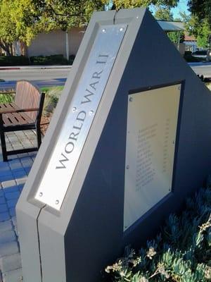 Small memorial for WWII veterans from Paramount