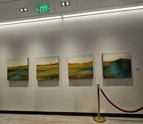 12/2/2024 - Their art work from local artists is really lovely. These are an acrylic series called 'Thinking of You' by Janie Lowe