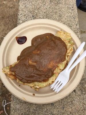 Japanese vegetable omelette with curry