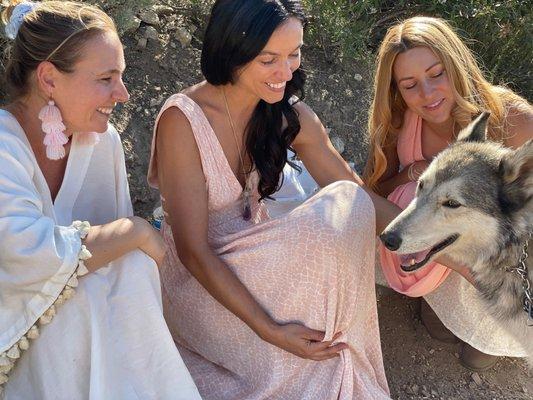 Sound Healing with rescued wolves