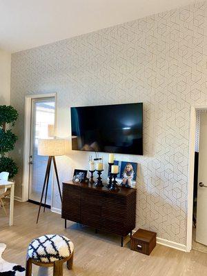 Living room accent wall