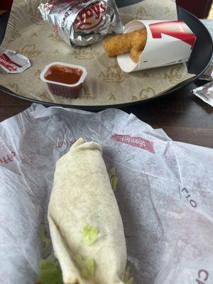 Mozzarella sticks wraps classic roast beef