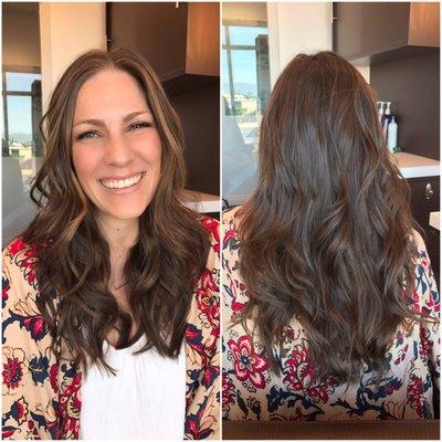 Forgot the before pic (which is unfortunate because she had all one length hair!) Gave her sexy, soft long layers!!!