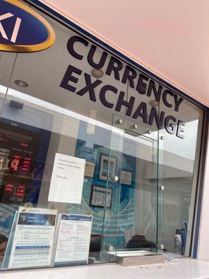 At the currency exchange !