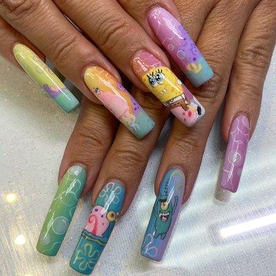 Detailed art gel polish change