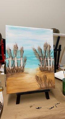 Beach Scene Painting Night