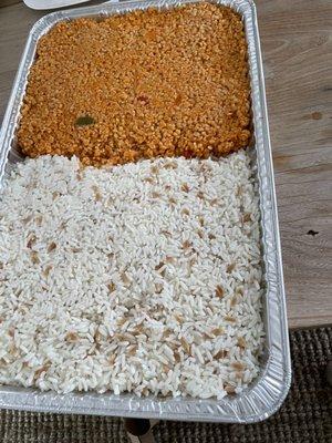 Couscous and rice catering tray