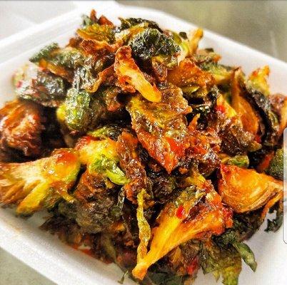 Kim chee brussel sprouts