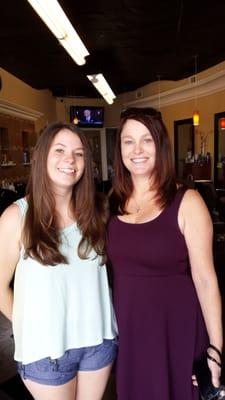 Cut and style for mother and daughter. .