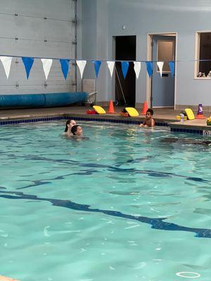 Swim instruction with Mr. Jack