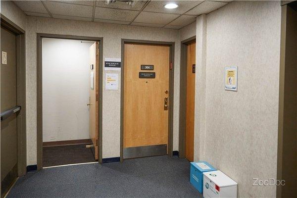 Our office is suite 304. The door on the right.