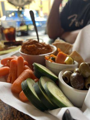 Red hummus plate so good!