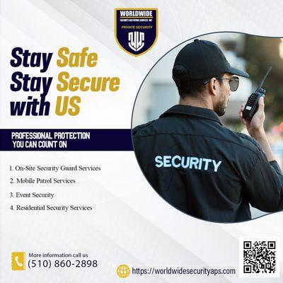 Protecting What Matters Most - 24/7 Security You Can Trust!

In today's world, safety and security are more important than ever. Whether