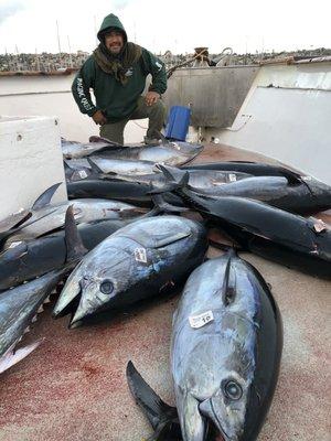 On the Pacific Queen out of Fishermans Landing.....Bluefin Paradise...!