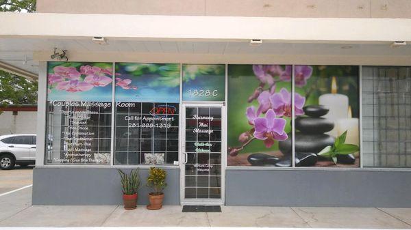 New graphics installed on our outside windows