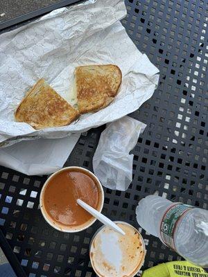 Grilled cheese and tomato soup