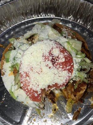 Tostada de Tinga.  You have to ask for tinga, trust me.