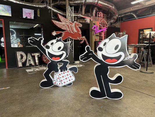 Painted felix the cat for signmakers