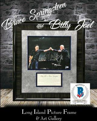 Billy Joel & Bruce Springsteen Autographed Madison Square Garden 100th Show. A Vast Inventory of Autographed Music Memorabilia.