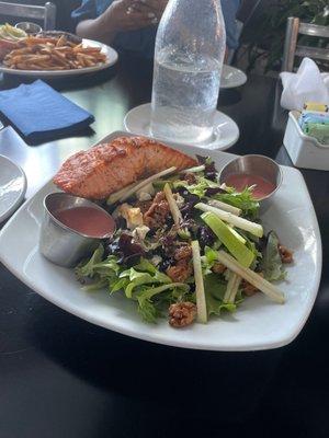 Sonoma salad with salmon added. Soo good