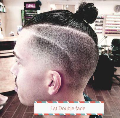 This is a double fade that I did...changed it up a little bit.