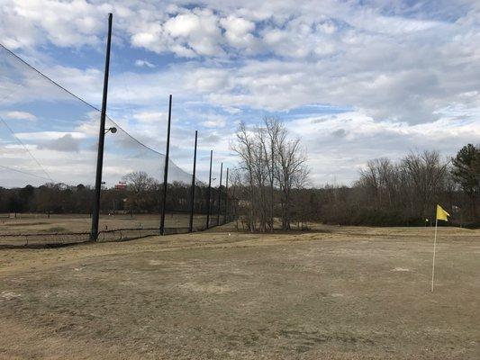 9th hole looking back, driving range on left