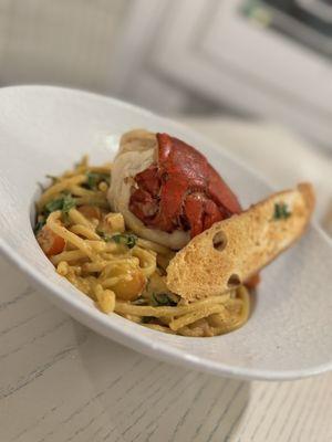 Main lobster tail over pasta